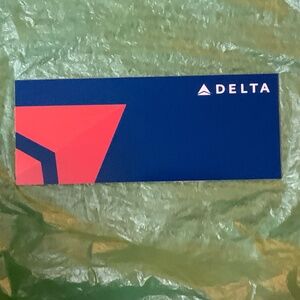 Delta Airlines Advertisement Airport Plastic Wall Sign 15” X 6”